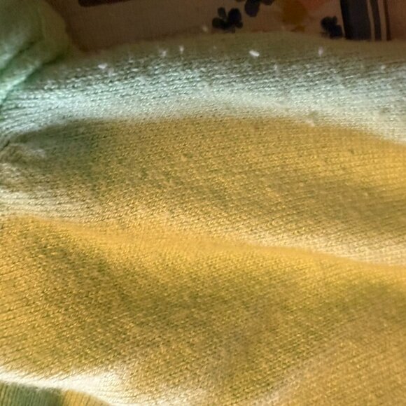 New YOrk & Co Mint Green V Neck Cardigan w/Lace Flowers - Large - Picture 7 of 7